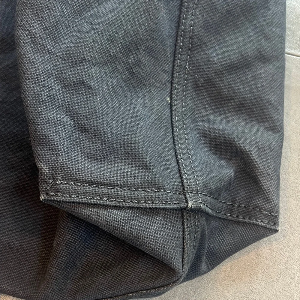 Black Tote Bag with Brown leather Straps by Madewell - Picture 5 of 6